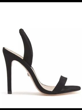 Schutz Luriane Black Stiletto Slingback Heels Sz 10